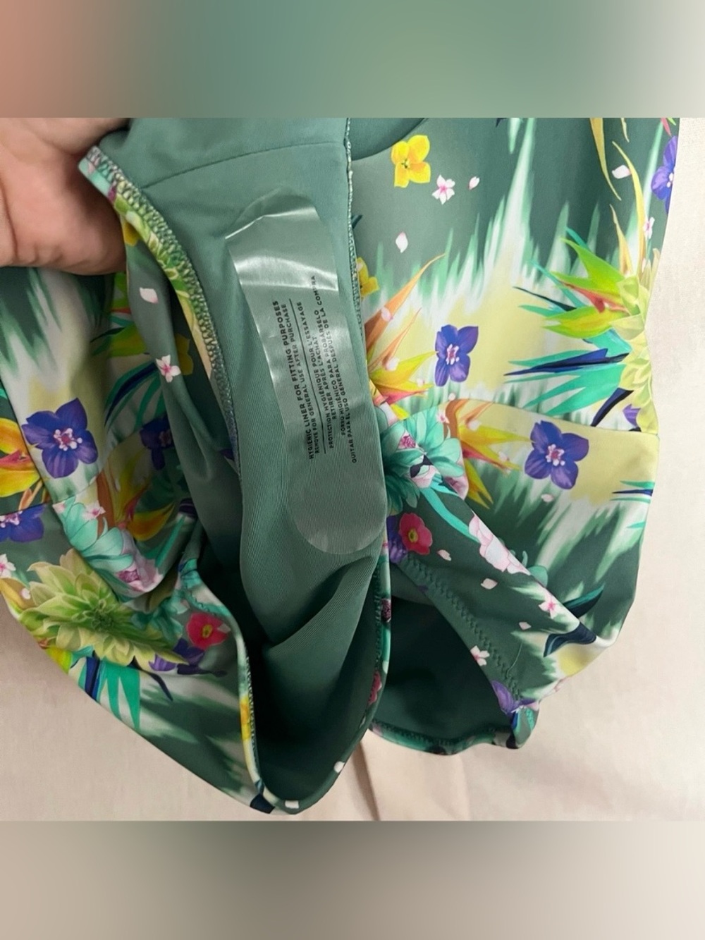 American Eagle x Naito Green Floral Cutout One Piece Swimsuit NWOT Medium - Picture 9 of 11